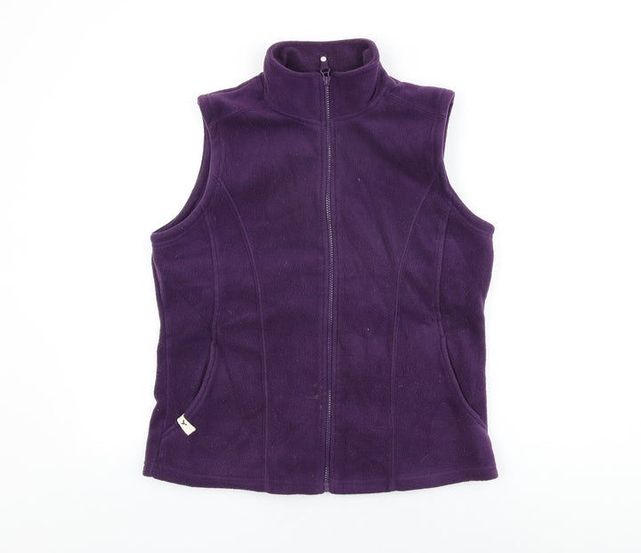 M&Co Womens Purple Polyester Full Zip Sweatshirt Size 16 Zip