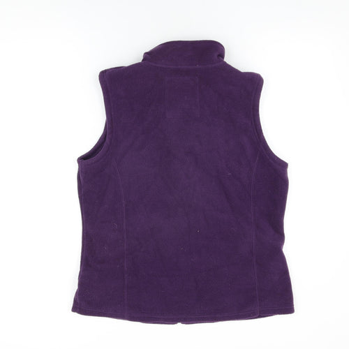 M&Co Womens Purple Polyester Full Zip Sweatshirt Size 16 Zip