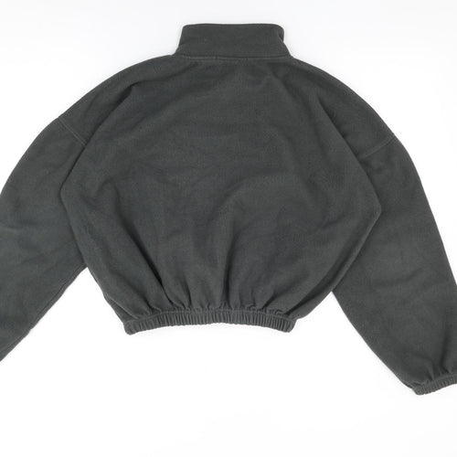 Missguided Womens Grey Polyester Pullover Sweatshirt Size 8 Zip - Missguided Logo