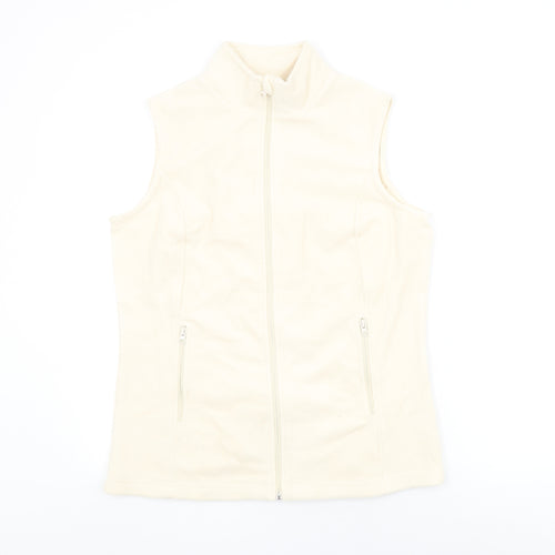 Damart Womens Ivory Gilet Jacket Size 14 Zip