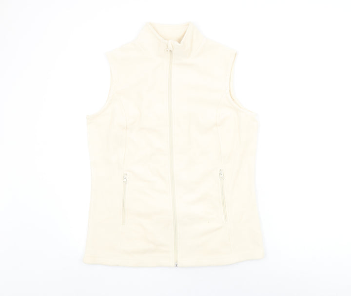 Damart Womens Ivory Gilet Jacket Size 14 Zip