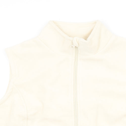 Damart Womens Ivory Gilet Jacket Size 14 Zip
