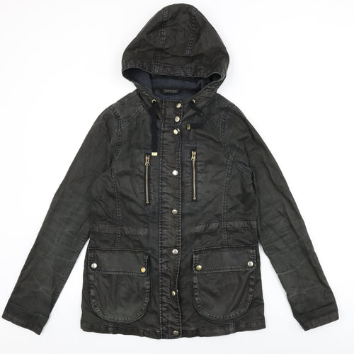 Topshop Womens Black Jacket Coat Size 8 Zip
