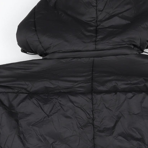 Boohoo Womens Black Puffer Jacket Coat Size 10 Zip