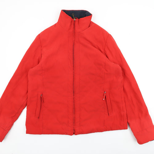 Klass Womens Red Jacket Coat Size L Zip