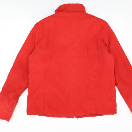 Klass Womens Red Jacket Coat Size L Zip