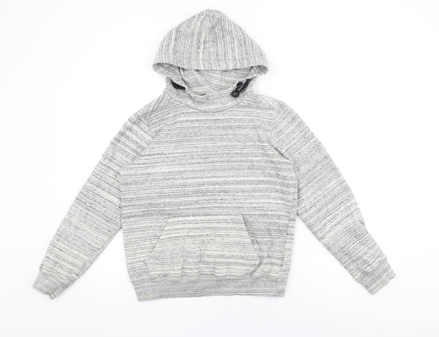 R Essential Boys Grey Geometric Cotton Pullover Hoodie Size 14 Years Pullover