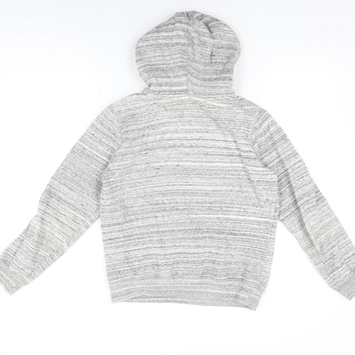 R Essential Boys Grey Geometric Cotton Pullover Hoodie Size 14 Years Pullover