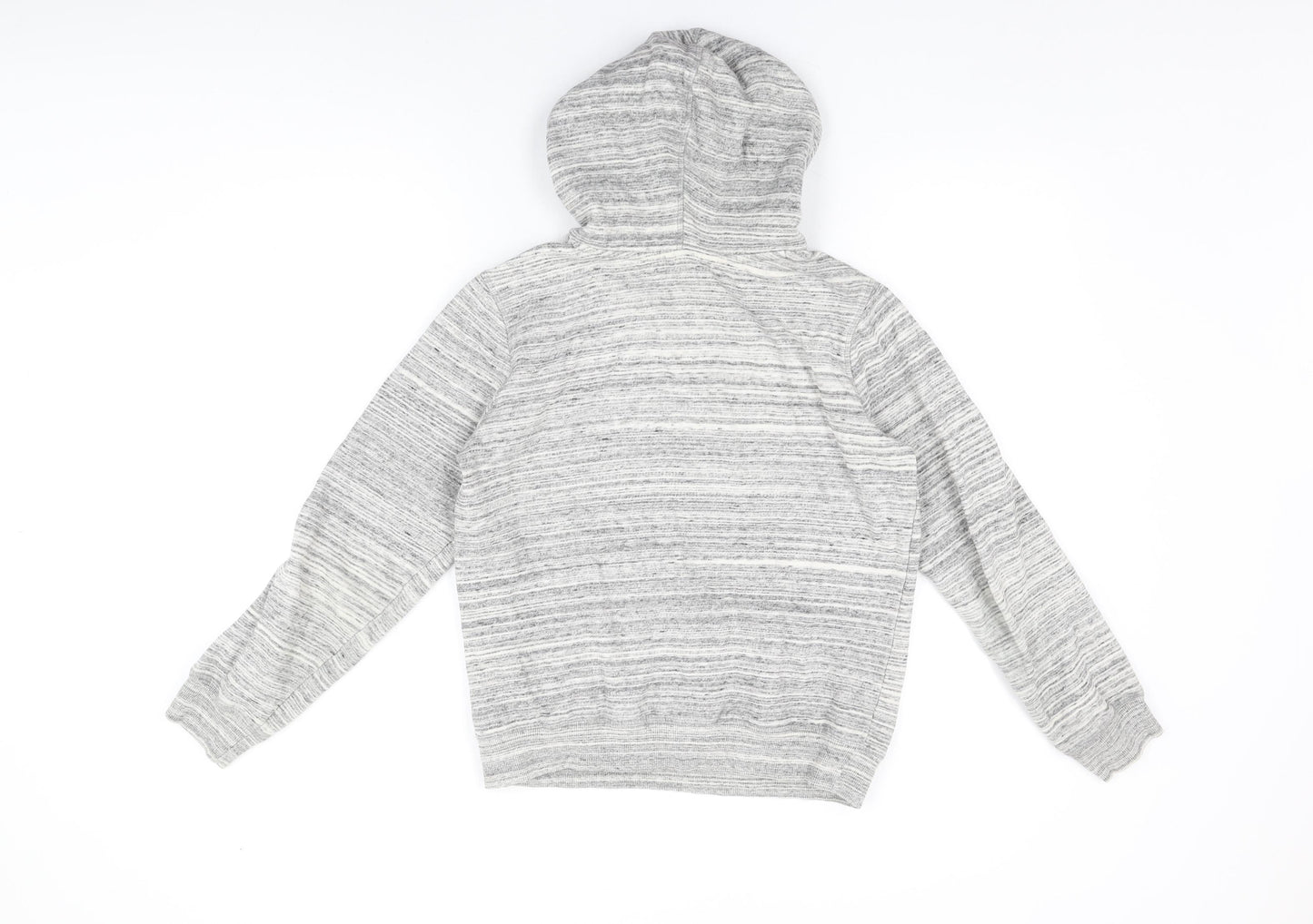 R Essential Boys Grey Geometric Cotton Pullover Hoodie Size 14 Years Pullover