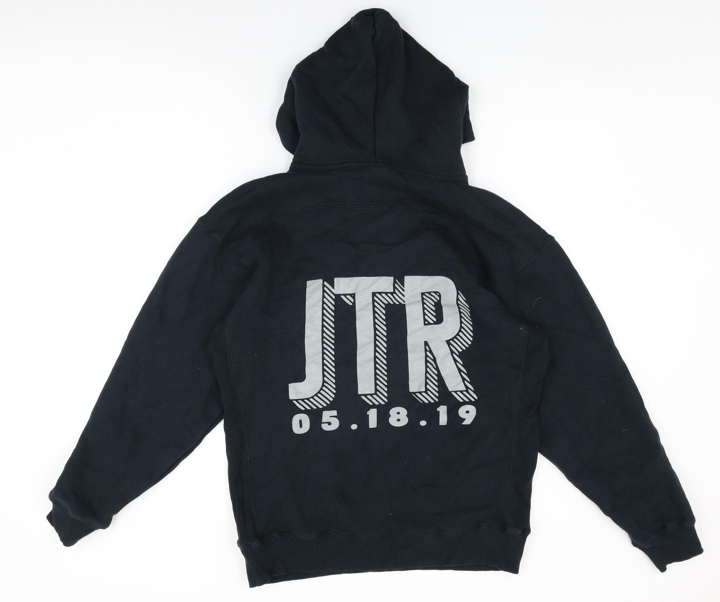 J. America Mens Black Cotton Pullover Hoodie Size M - JTR