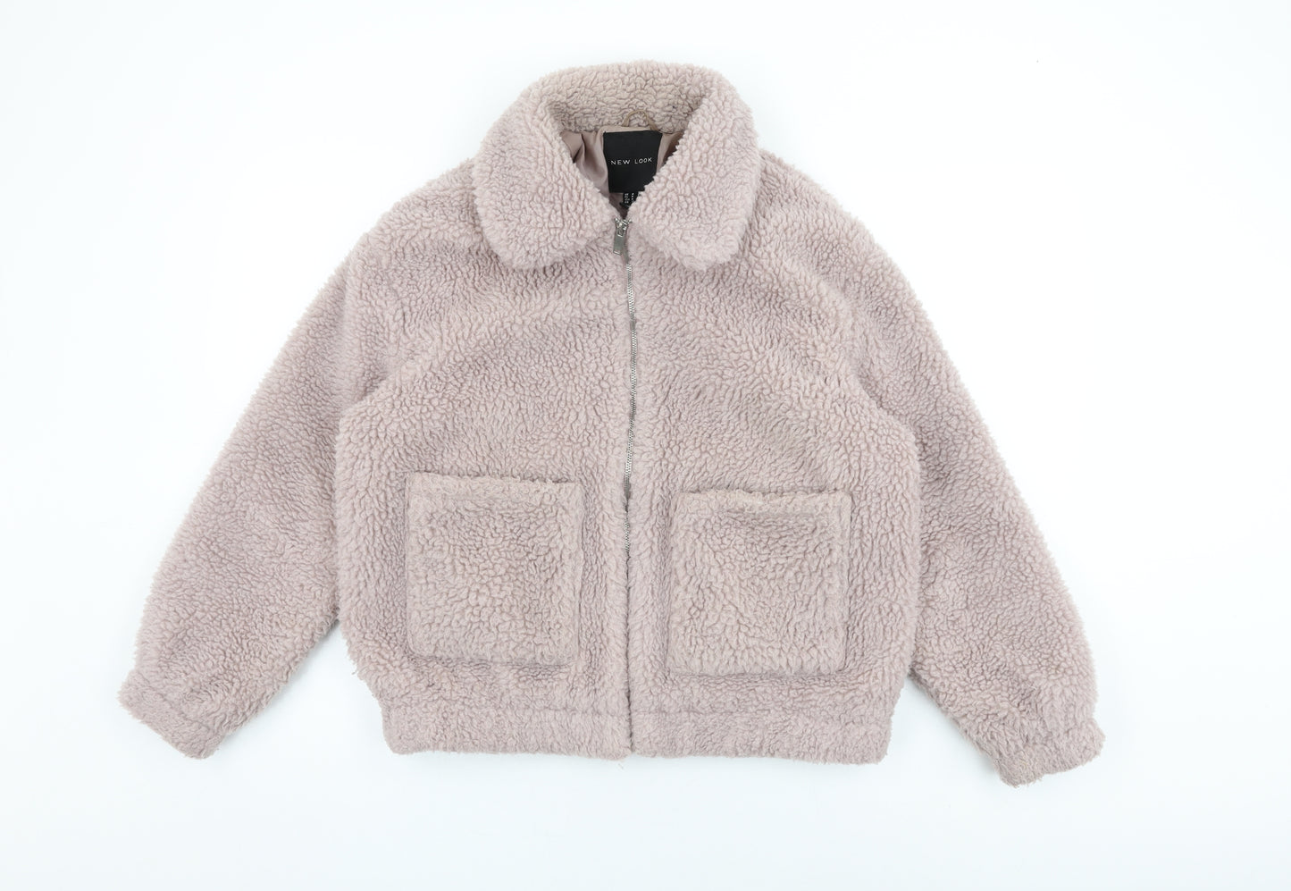 New Look Womens Pink Jacket Size M Zip