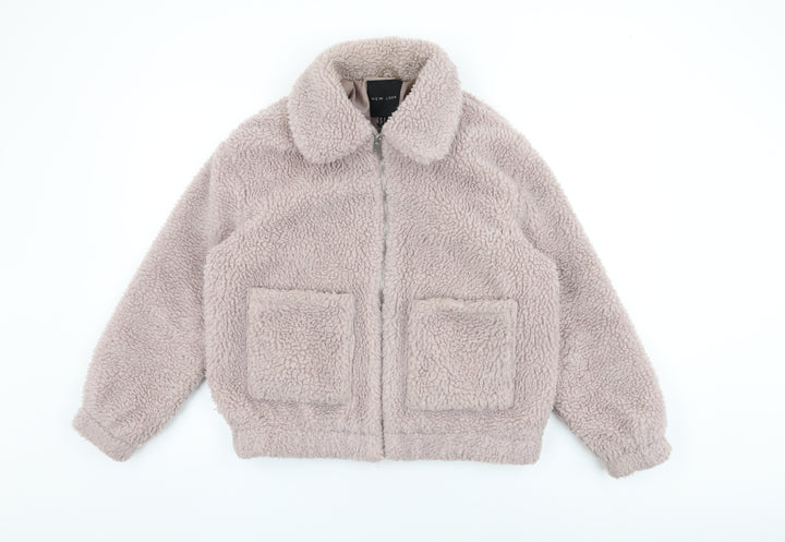 New Look Womens Pink Jacket Size M Zip