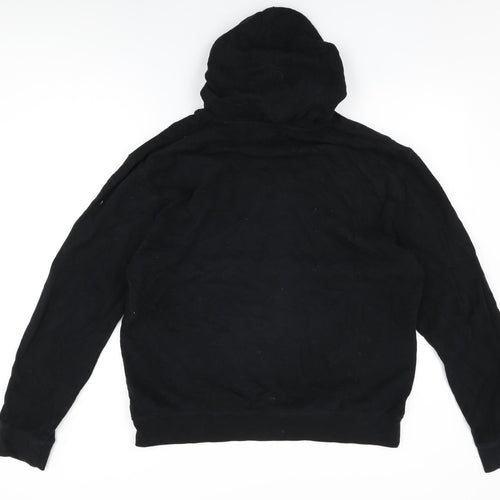 Topman Mens Black Cotton Pullover Hoodie Size XL