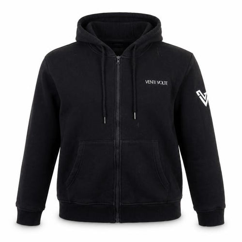 Venti Volte Womens Black Cotton Full Zip Hoodie Size L Zip