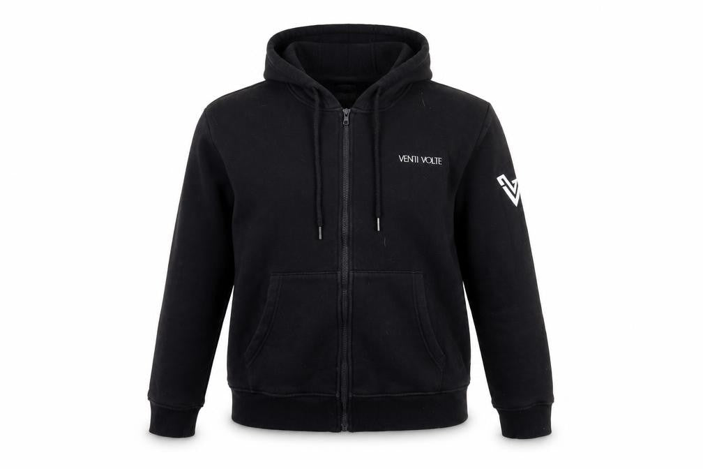 Venti Volte Womens Black Cotton Full Zip Hoodie Size L Zip