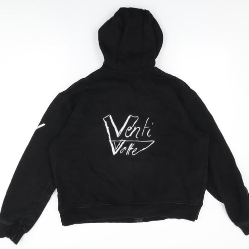 Venti Volte Womens Black Cotton Full Zip Hoodie Size L Zip