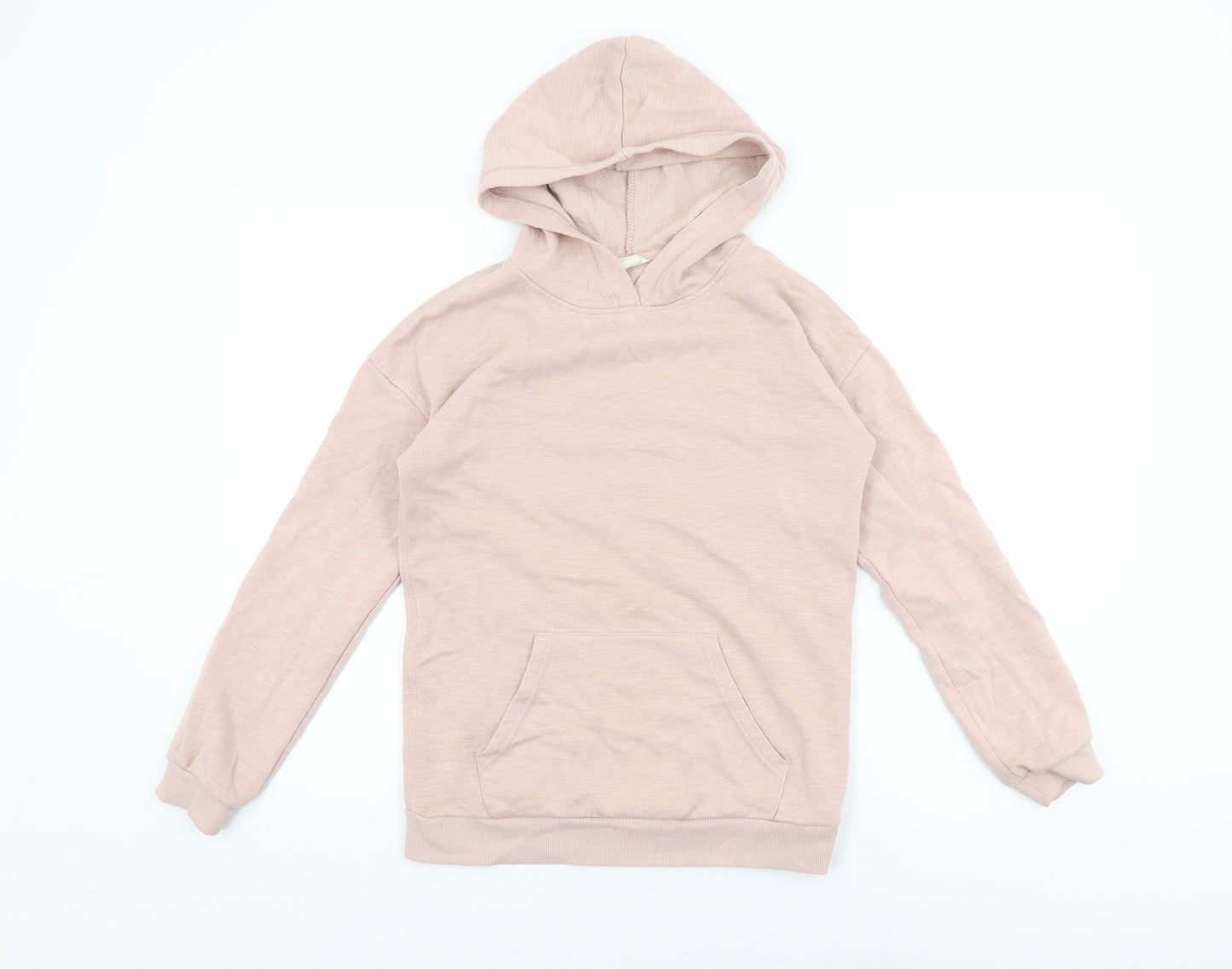 H&M Girls Pink Cotton Pullover Hoodie Size 13-14 Years Pullover