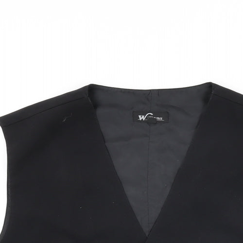 Williams Mens Black Polyester Jacket Suit Waistcoat Size 46 Regular