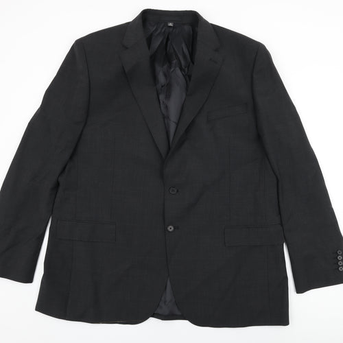 Marks and Spencer Mens Black Wool Jacket Suit Jacket Size 48 Regular