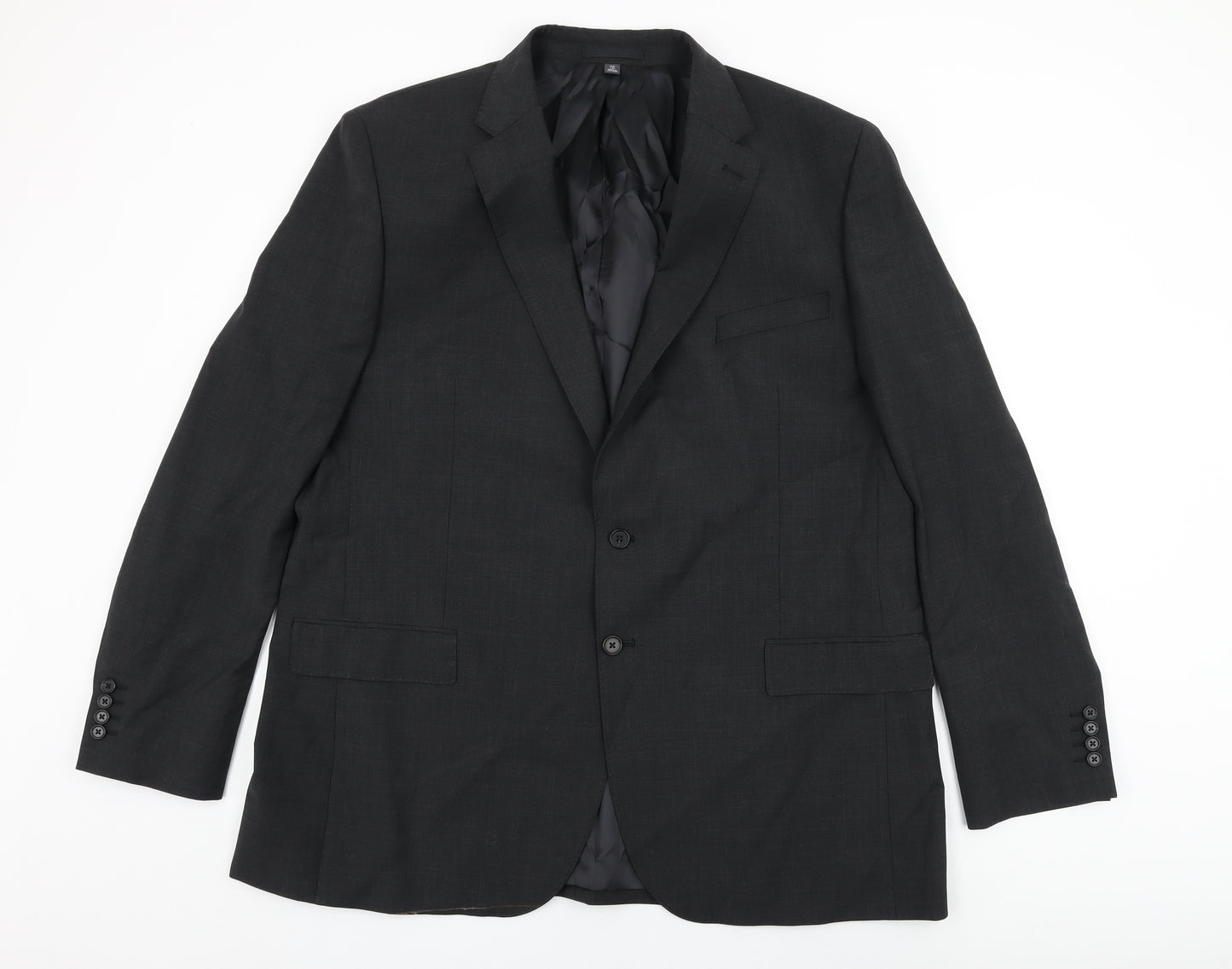 Marks and Spencer Mens Black Wool Jacket Suit Jacket Size 48 Regular