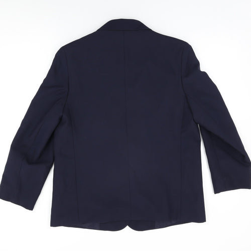 St Michael Womens Blue Jacket Blazer Size 14 Button