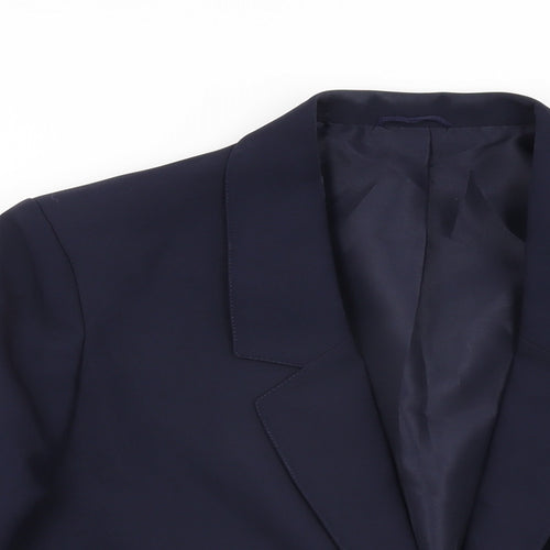 St Michael Womens Blue Jacket Blazer Size 14 Button