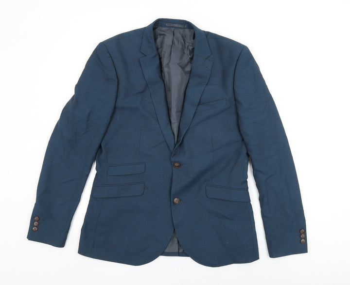 NEXT Mens Blue Polyester Jacket Suit Jacket Size 40 Regular