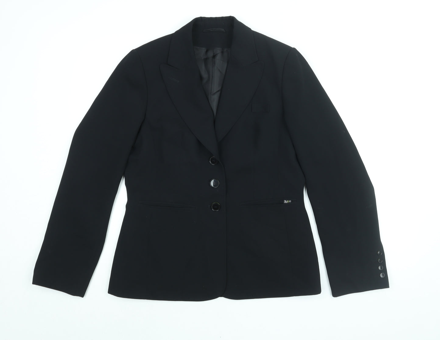 Marks and Spencer Womens Black Jacket Blazer Size 12 Button