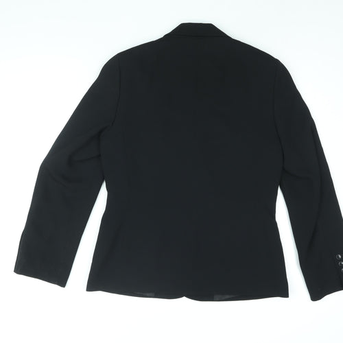 Marks and Spencer Womens Black Jacket Blazer Size 12 Button