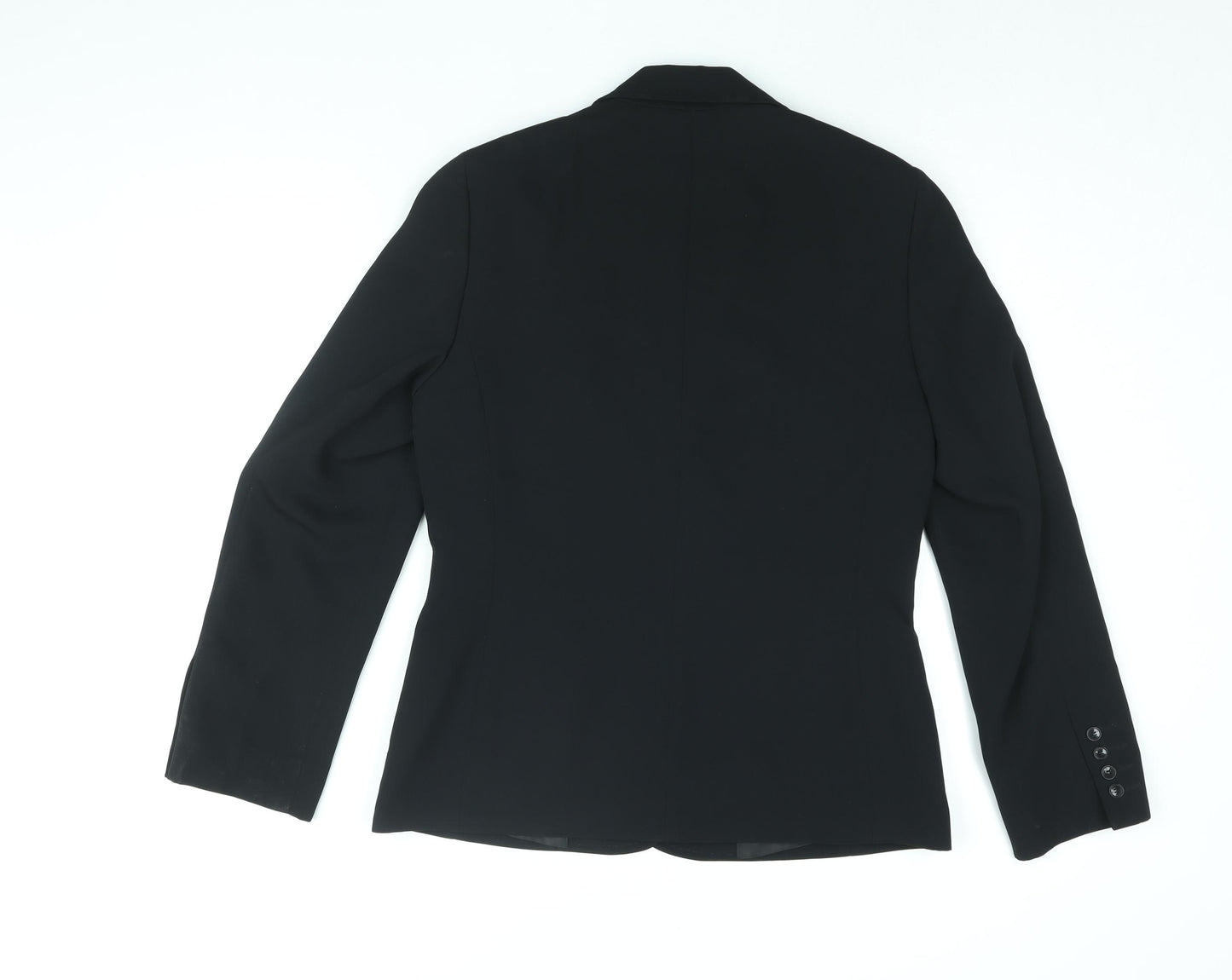 Marks and Spencer Womens Black Jacket Blazer Size 12 Button