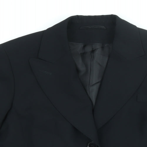 Marks and Spencer Womens Black Jacket Blazer Size 12 Button