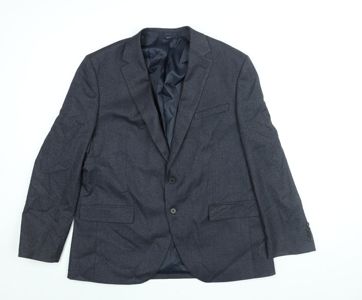 Marks and Spencer Mens Black Polyester Jacket Suit Jacket Size 44 Regular