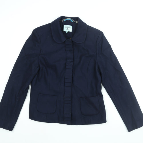 Dickins & Jones Womens Blue Jacket Coat Size 12 Snap