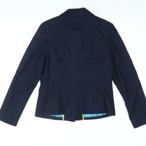 Dickins & Jones Womens Blue Jacket Coat Size 12 Snap