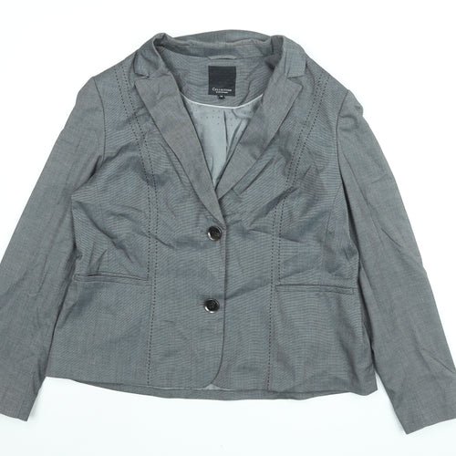 Debenhams Womens Grey Jacket Blazer Size 18 Button