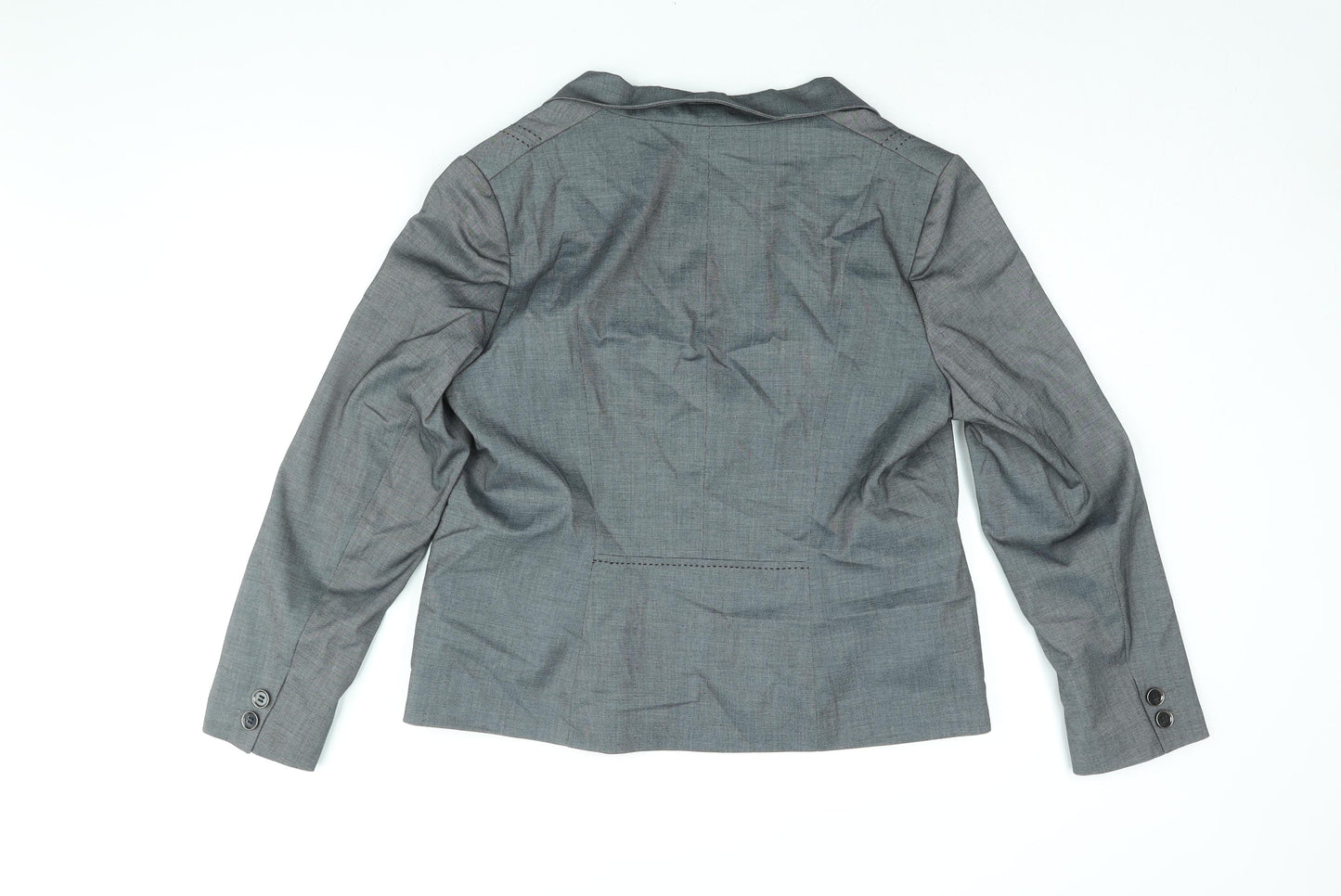 Debenhams Womens Grey Jacket Blazer Size 18 Button