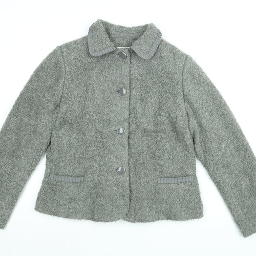 Marks and Spencer Womens Grey Jacket Size 16 Button