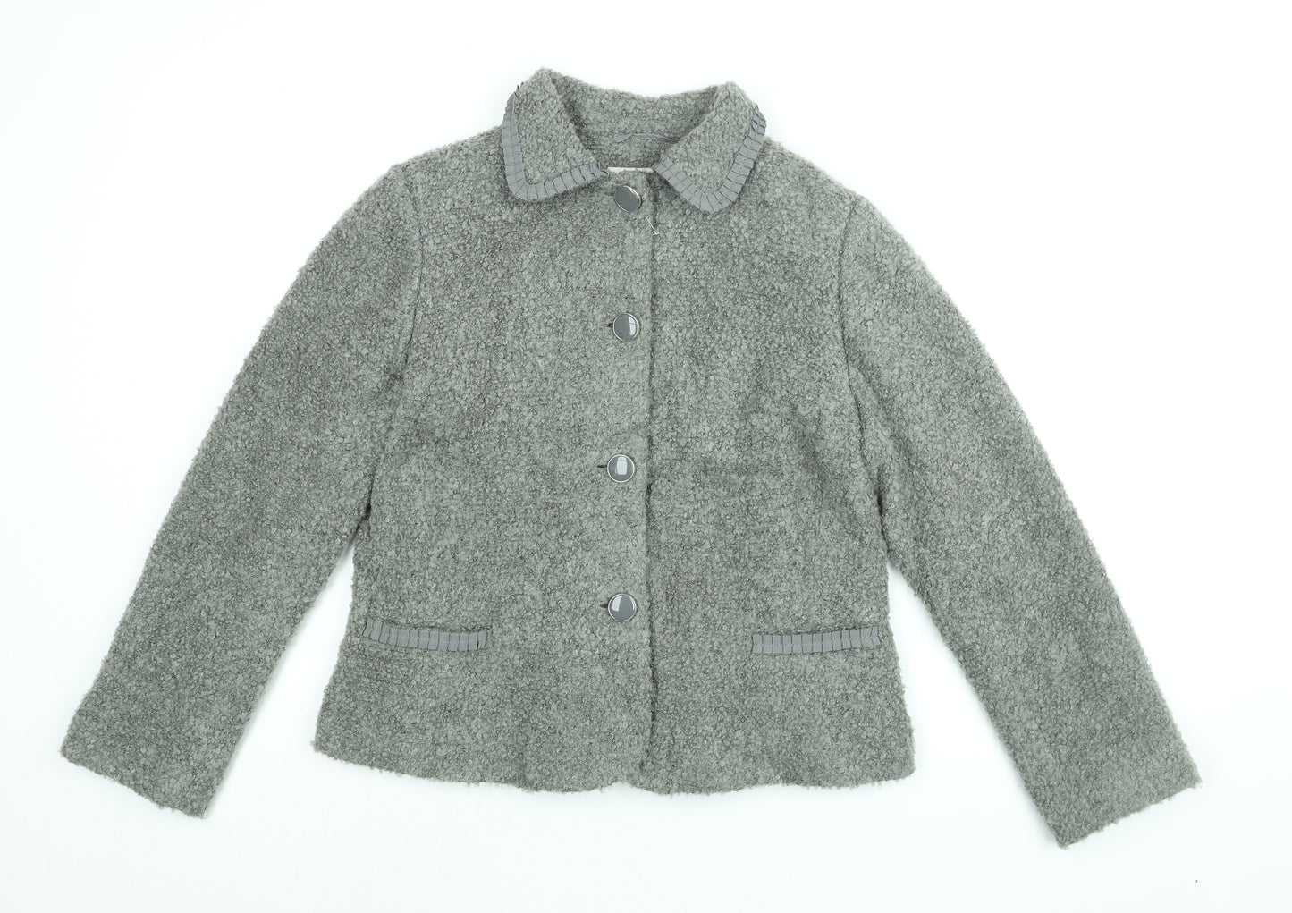Marks and Spencer Womens Grey Jacket Size 16 Button