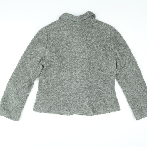 Marks and Spencer Womens Grey Jacket Size 16 Button