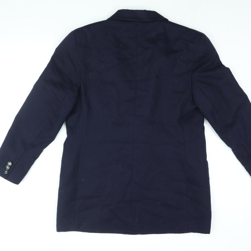 St Michael Womens Blue Jacket Blazer Size 14 Button