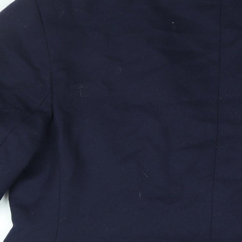 St Michael Womens Blue Jacket Blazer Size 14 Button