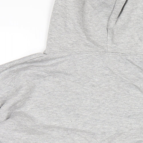 PRETTYLITTLETHING Womens Grey Cotton Pullover Hoodie Size 14 Pullover