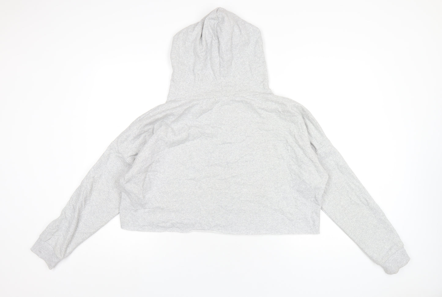PRETTYLITTLETHING Womens Grey Cotton Pullover Hoodie Size M Pullover
