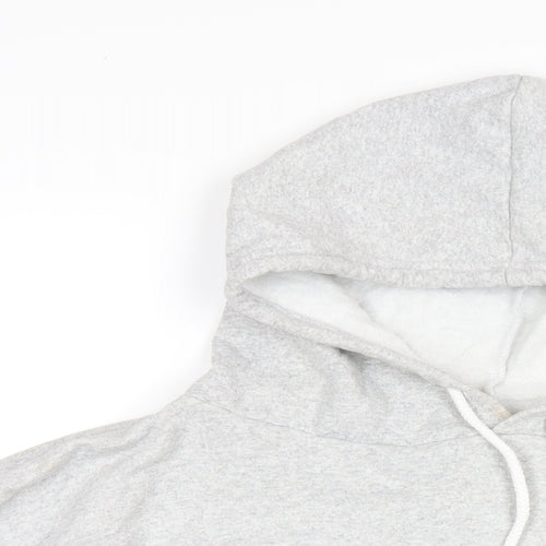 PRETTYLITTLETHING Womens Grey Cotton Pullover Hoodie Size M Pullover