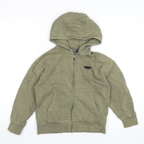 NEXT Boys Green Cotton Full Zip Hoodie Size 10 Years Zip