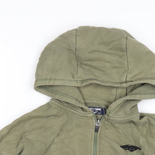 NEXT Boys Green Cotton Full Zip Hoodie Size 10 Years Zip