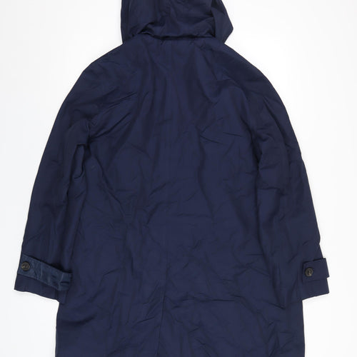 Marks and Spencer Womens Blue Trench Coat Coat Size 18 Button