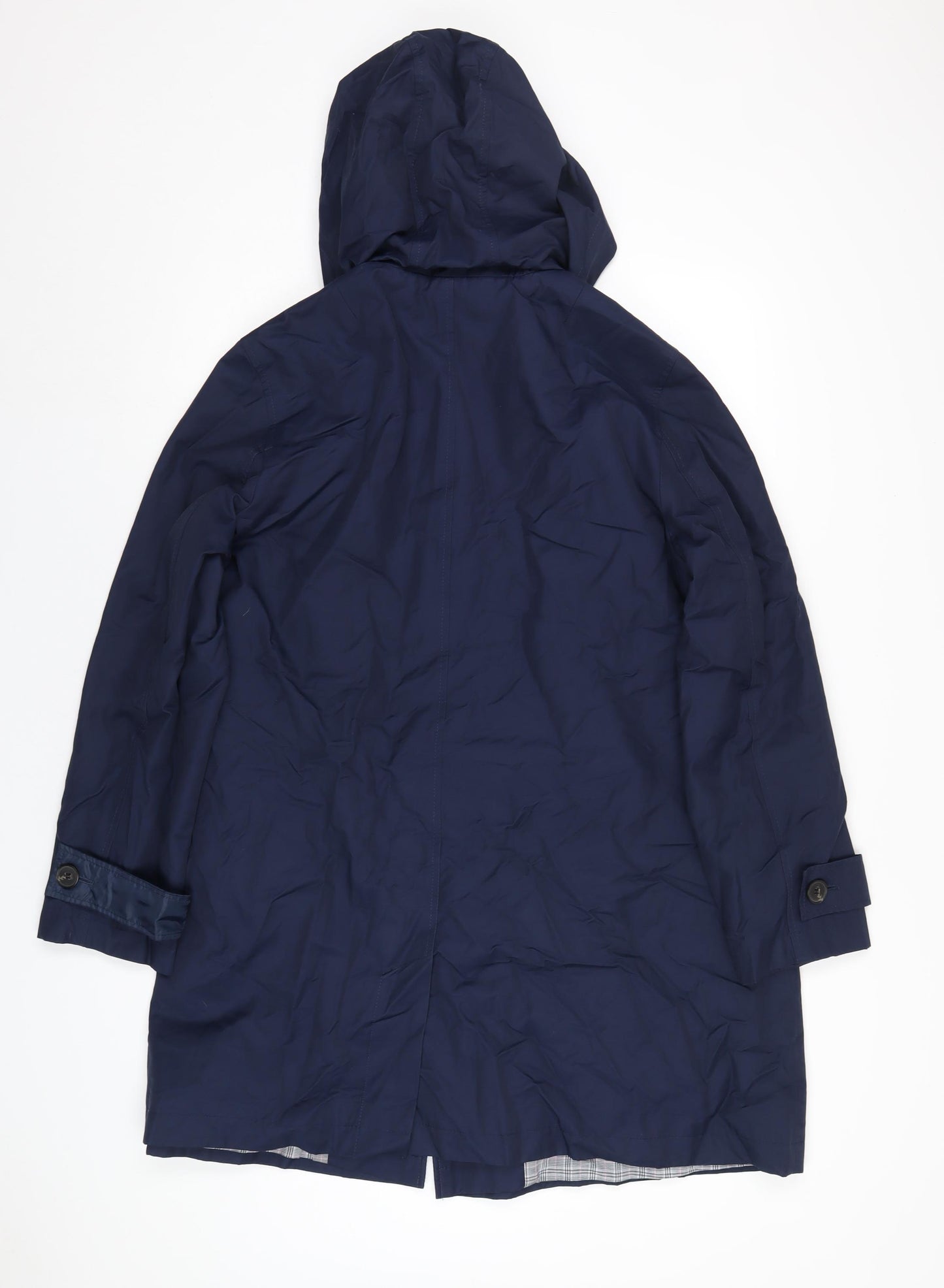 Marks and Spencer Womens Blue Trench Coat Coat Size 18 Button