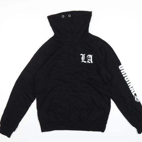 H&M Boys Black Cotton Pullover Hoodie Size 12-13 Years Pullover