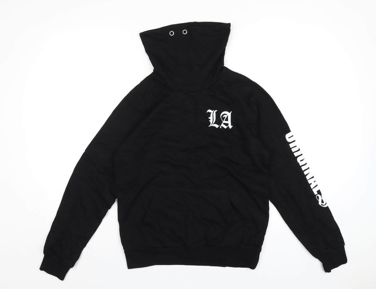 H&M Boys Black Cotton Pullover Hoodie Size 12-13 Years Pullover